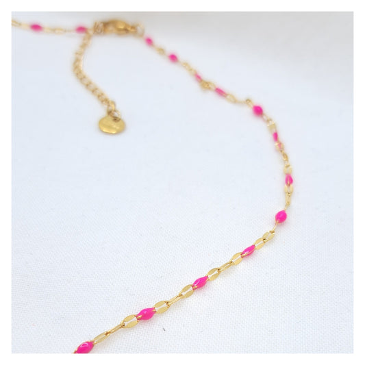 Bullet Necklace - Neon Pink