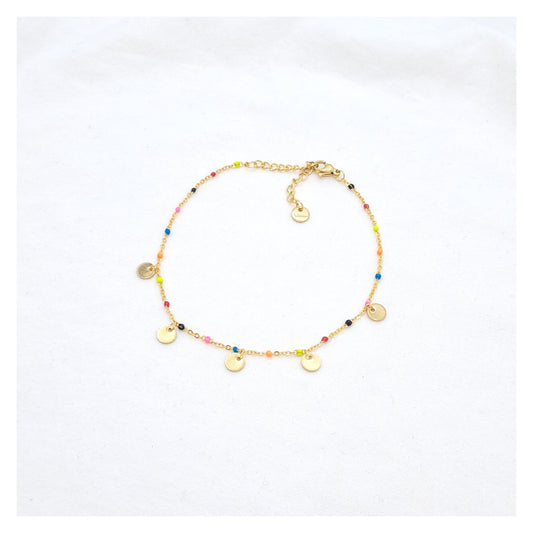 Bubble Anklet with pendants - Multicolor