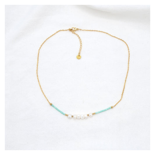 Aqua Pearls Necklace