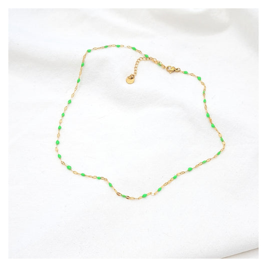 Bullet Necklace - Neon Green