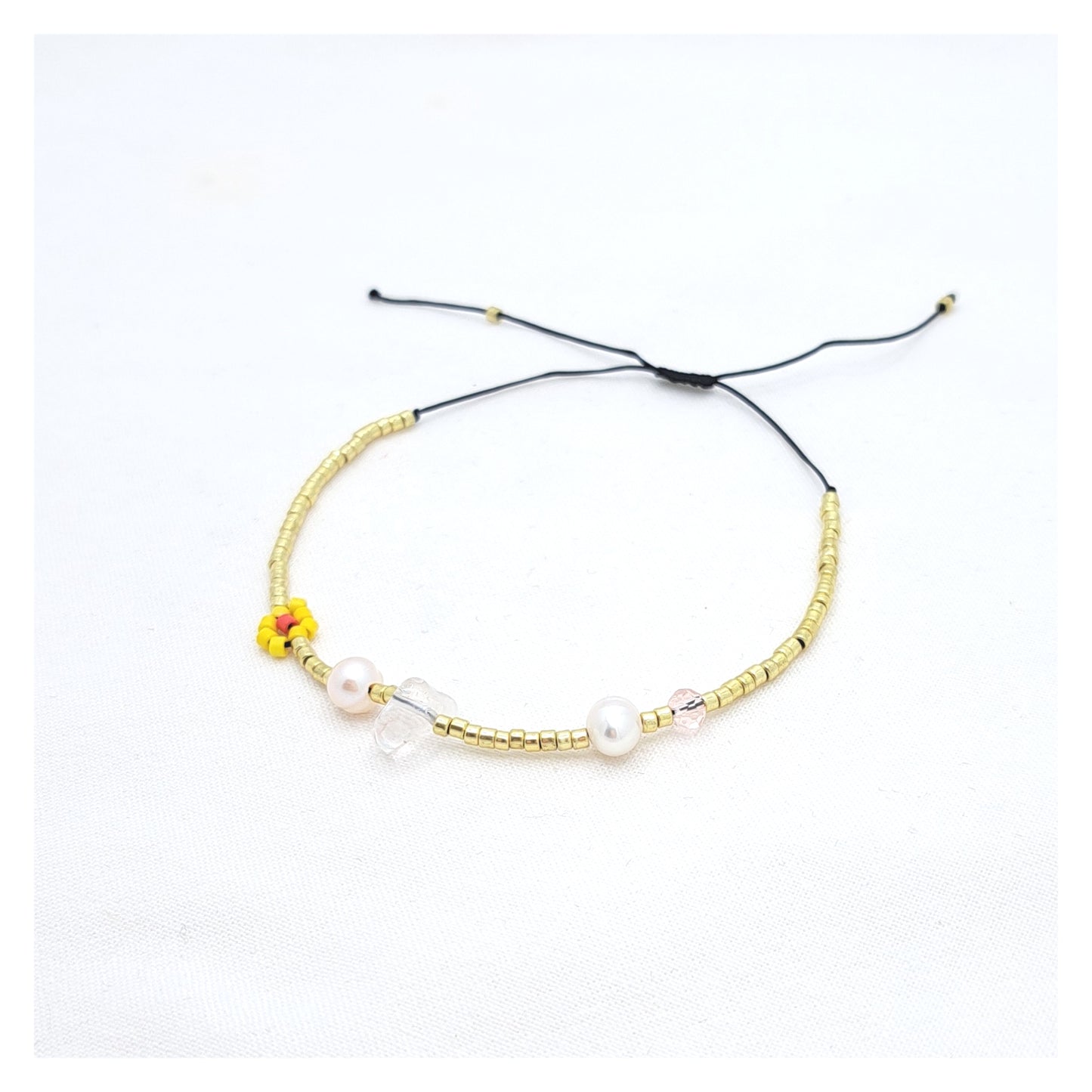 Charm Bracelet - Yellow Flower