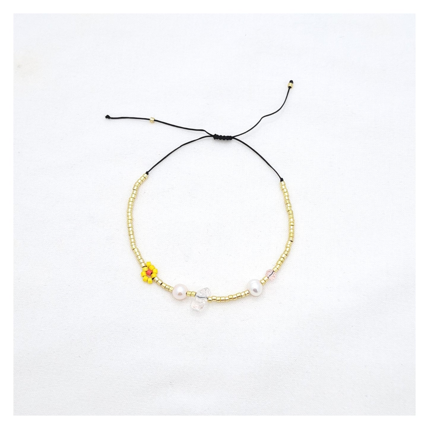 Charm Bracelet - Yellow Flower