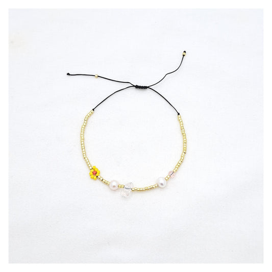 Charm Bracelet - Yellow Flower