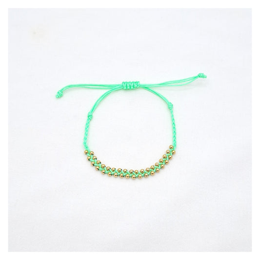 Gold Pearls Bracelet - Green