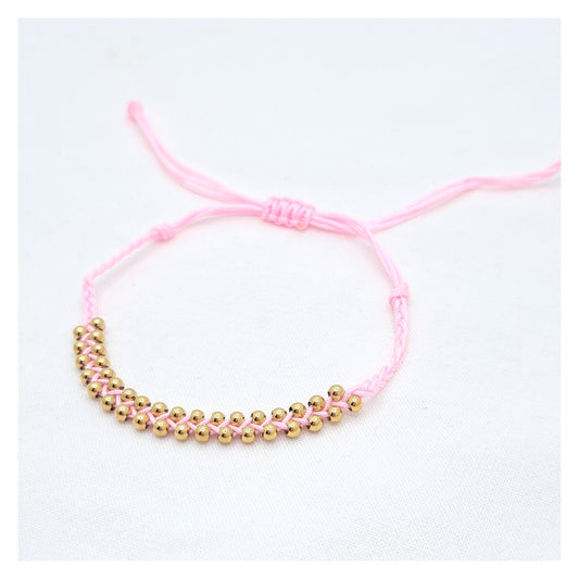 Gold Pearls Bracelet - Soft Pink