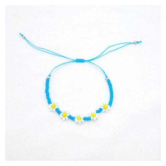 Flower Bracelet - Blue