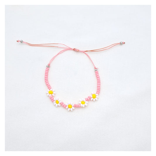 Flower Bracelet - Peach Pink