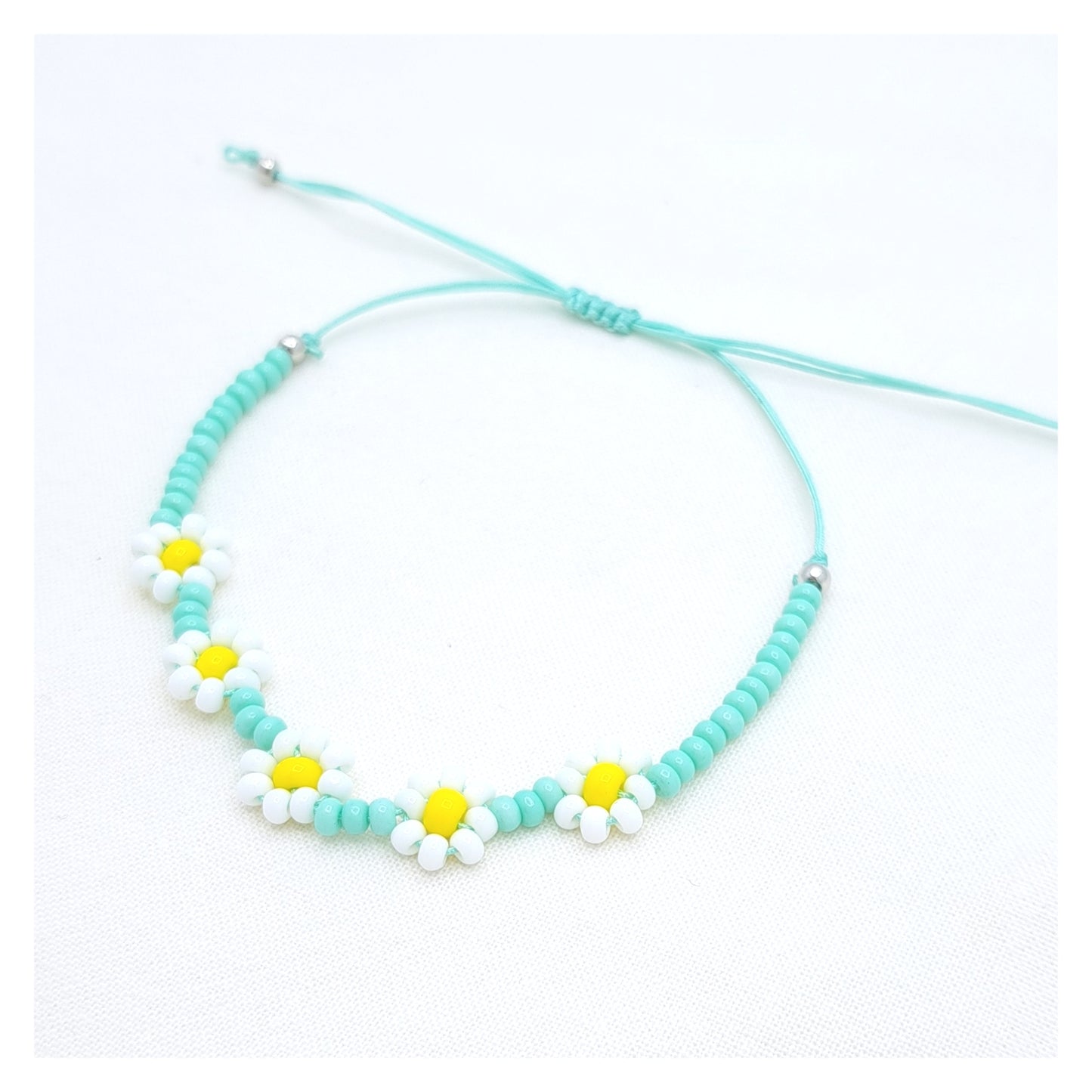 Flower Bracelet - Mint Green