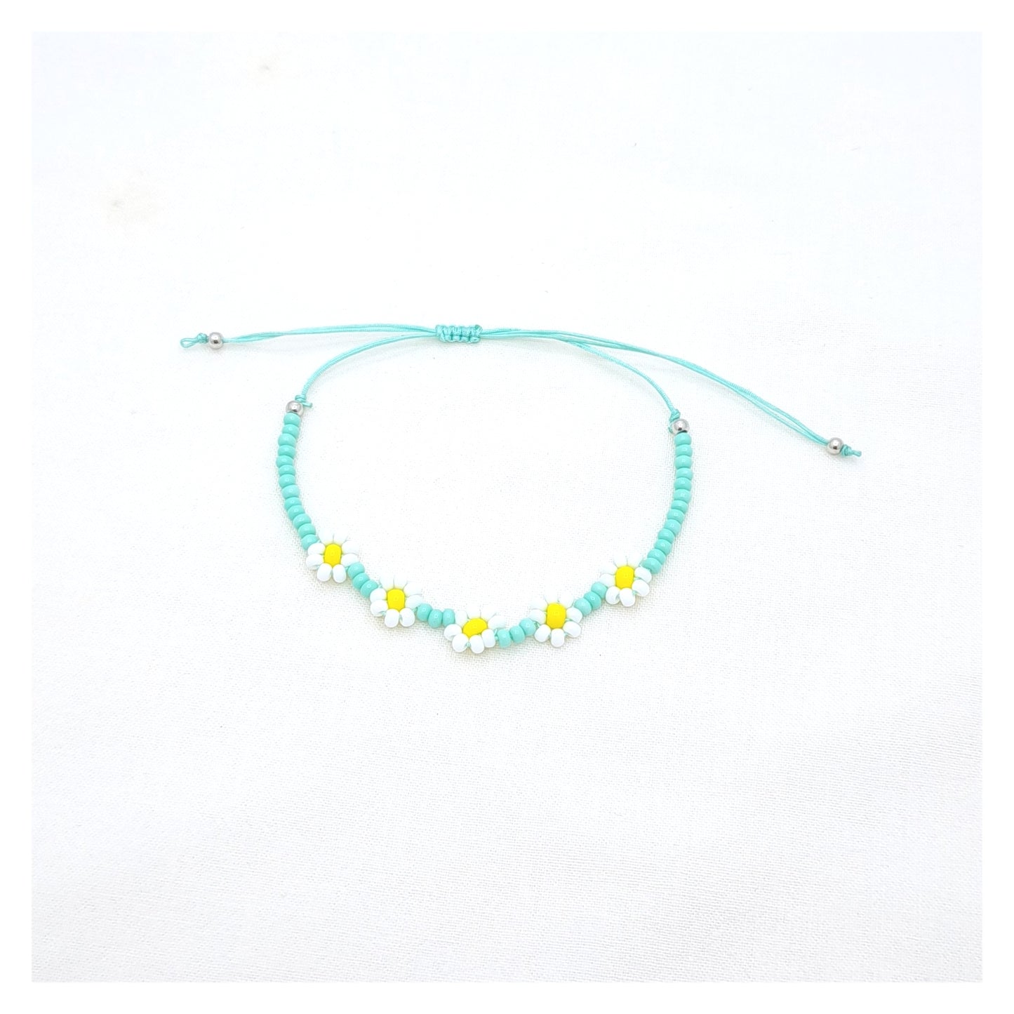 Flower Bracelet - Mint Green