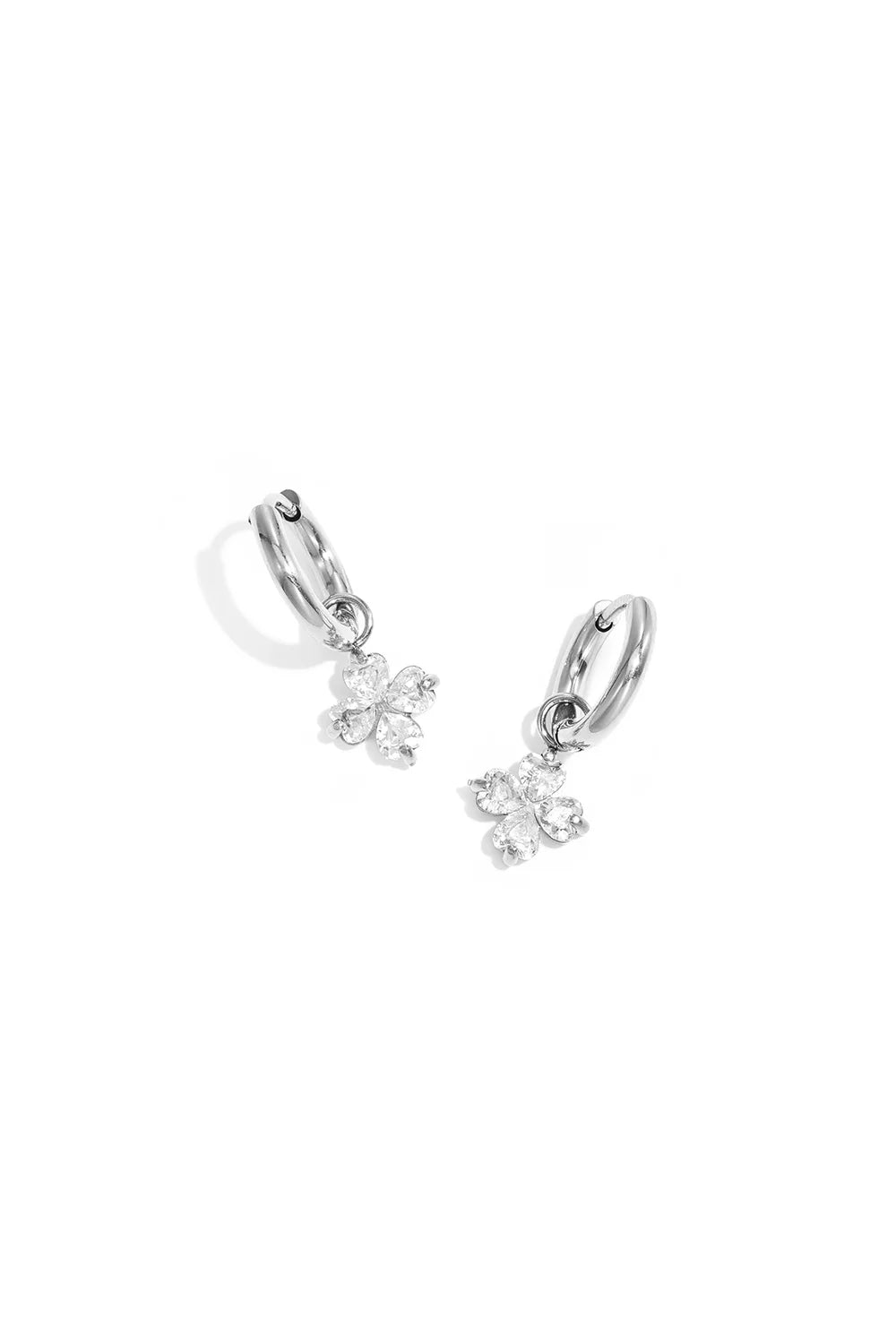 Rhinestone Clover Silver (1 Piece)