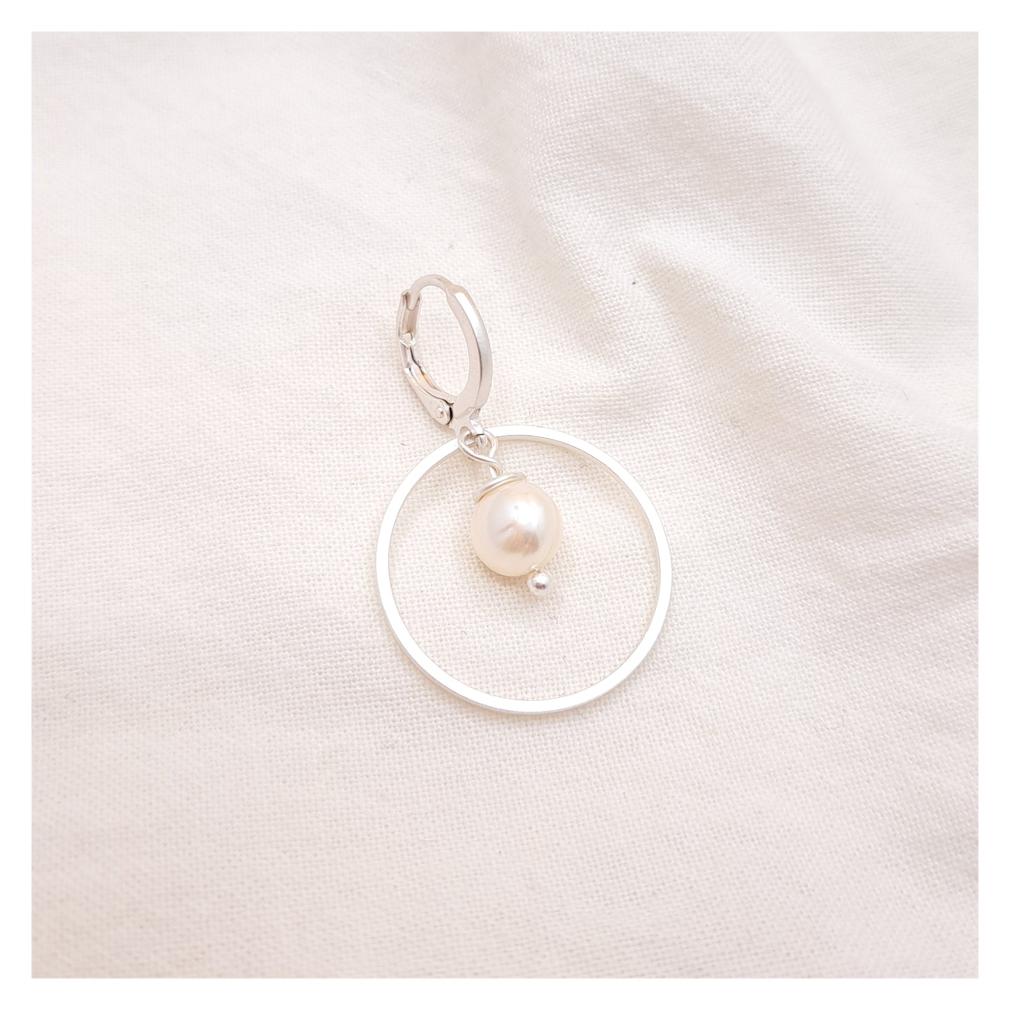 Mix & Match Silver - Circle Pearl Pendant